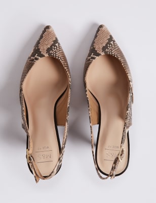 kitten heel slingback shoes wide fit