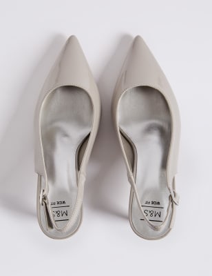 silver kitten heels wide fit