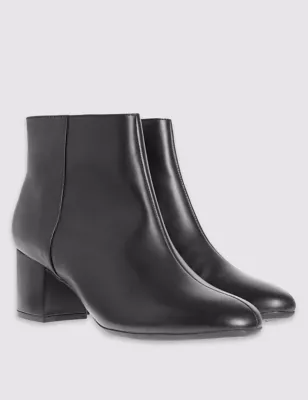 Wide Fit Leather Ankle Boots with Footglove™, Footglove™