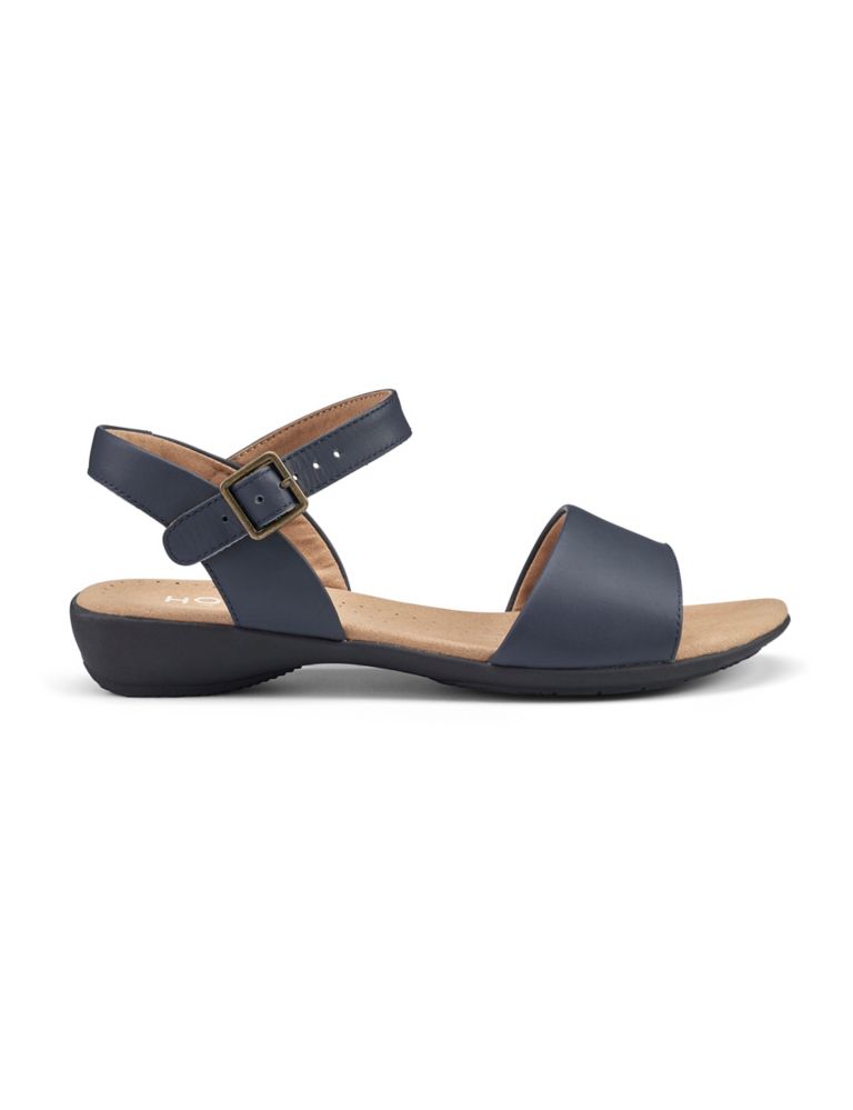 Wide Fit Leather Ankle Strap Flat Sandals | Hotter | M&S