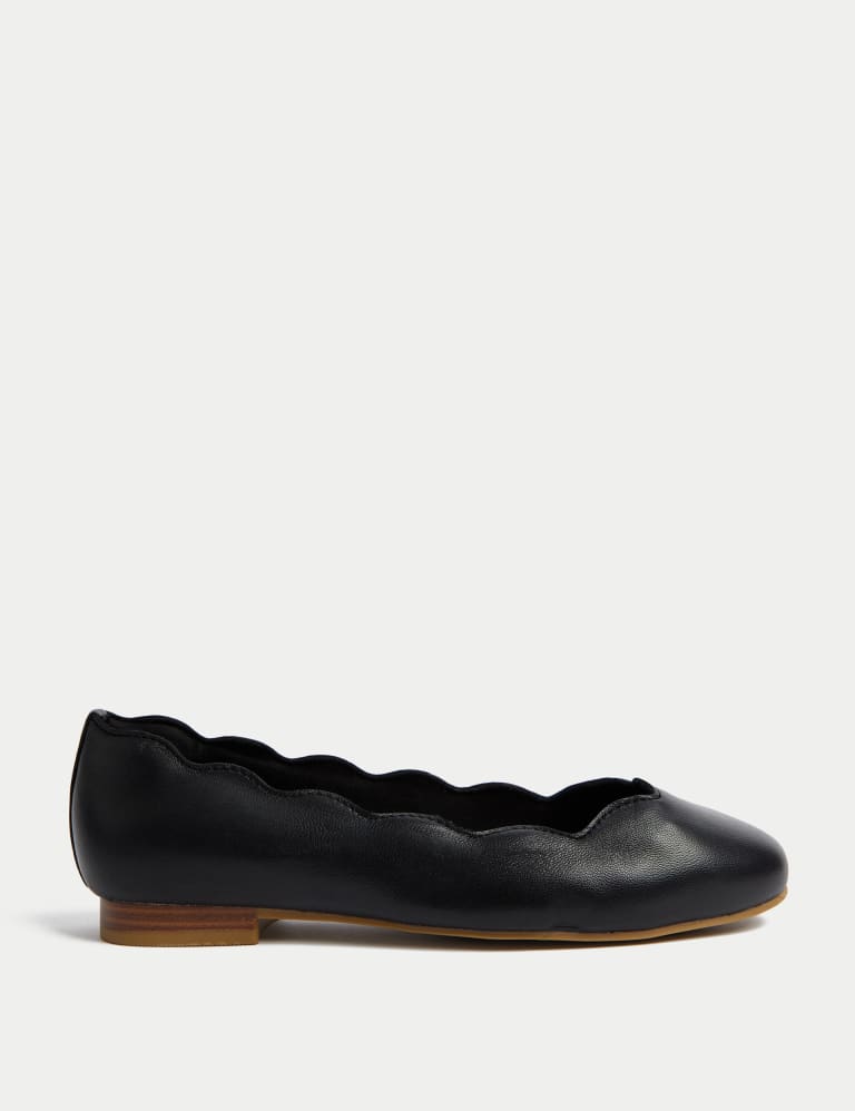 Wide Fit Leather Ballet Pumps 1 of 6