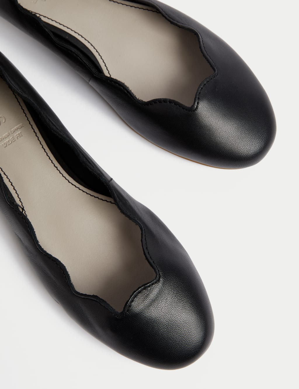 Wide Fit Leather Ballet Pumps 2 of 6