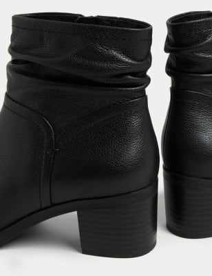 Ladies leather ankle on sale boots wide fitting