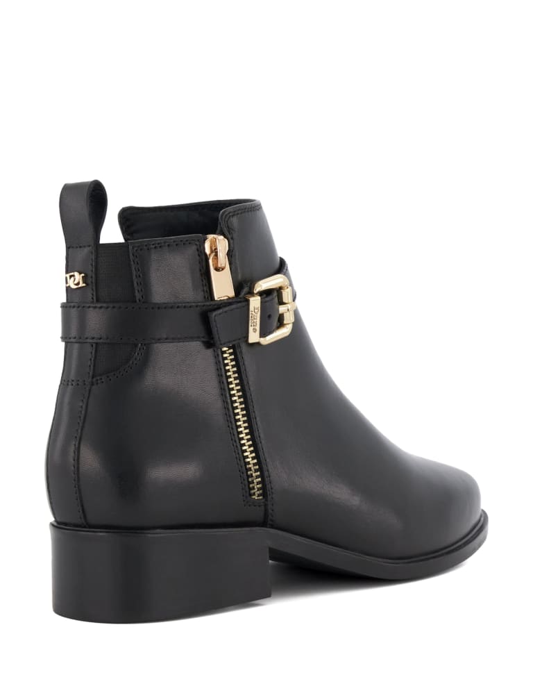 Wide Fit Leather Block Heel Ankle Boots 3 of 5