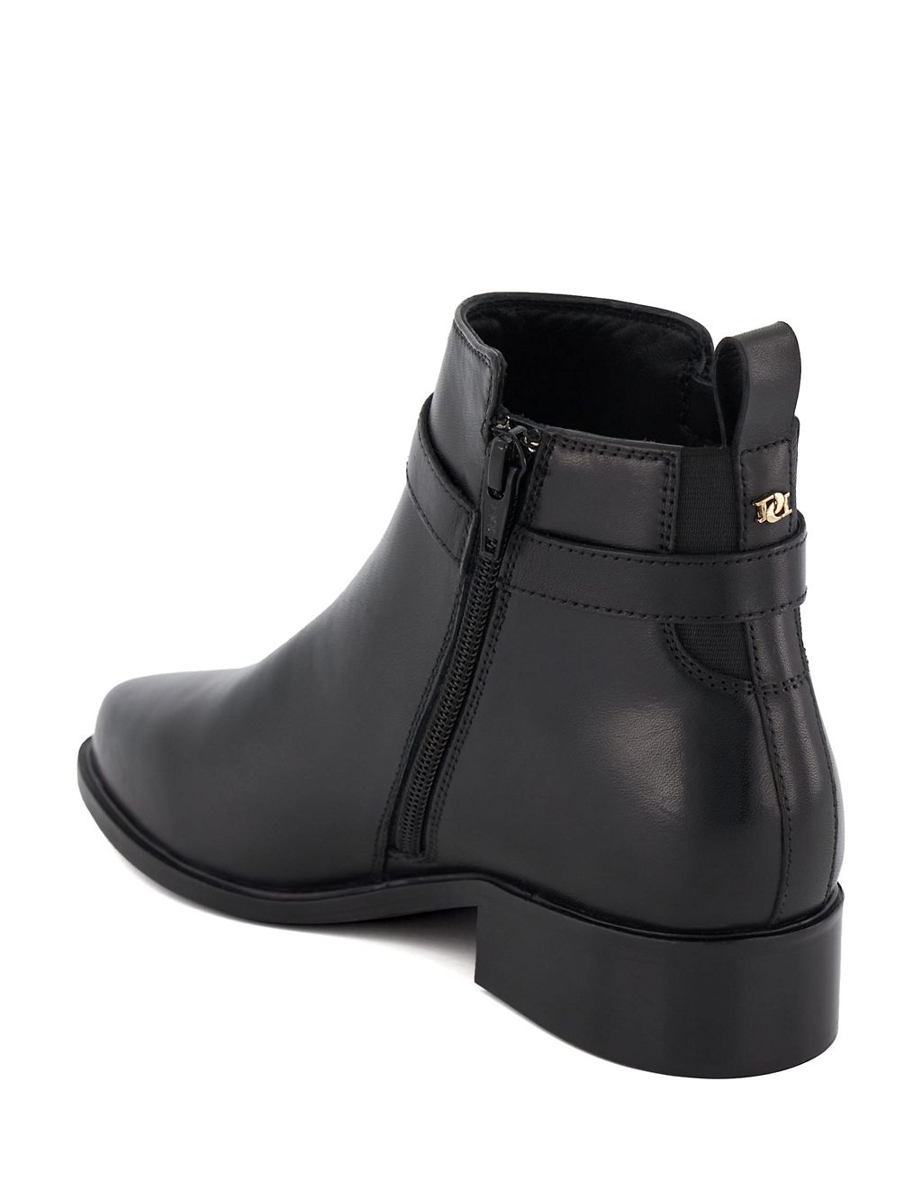 Wide Fit Leather Block Heel Ankle Boots 5 of 5