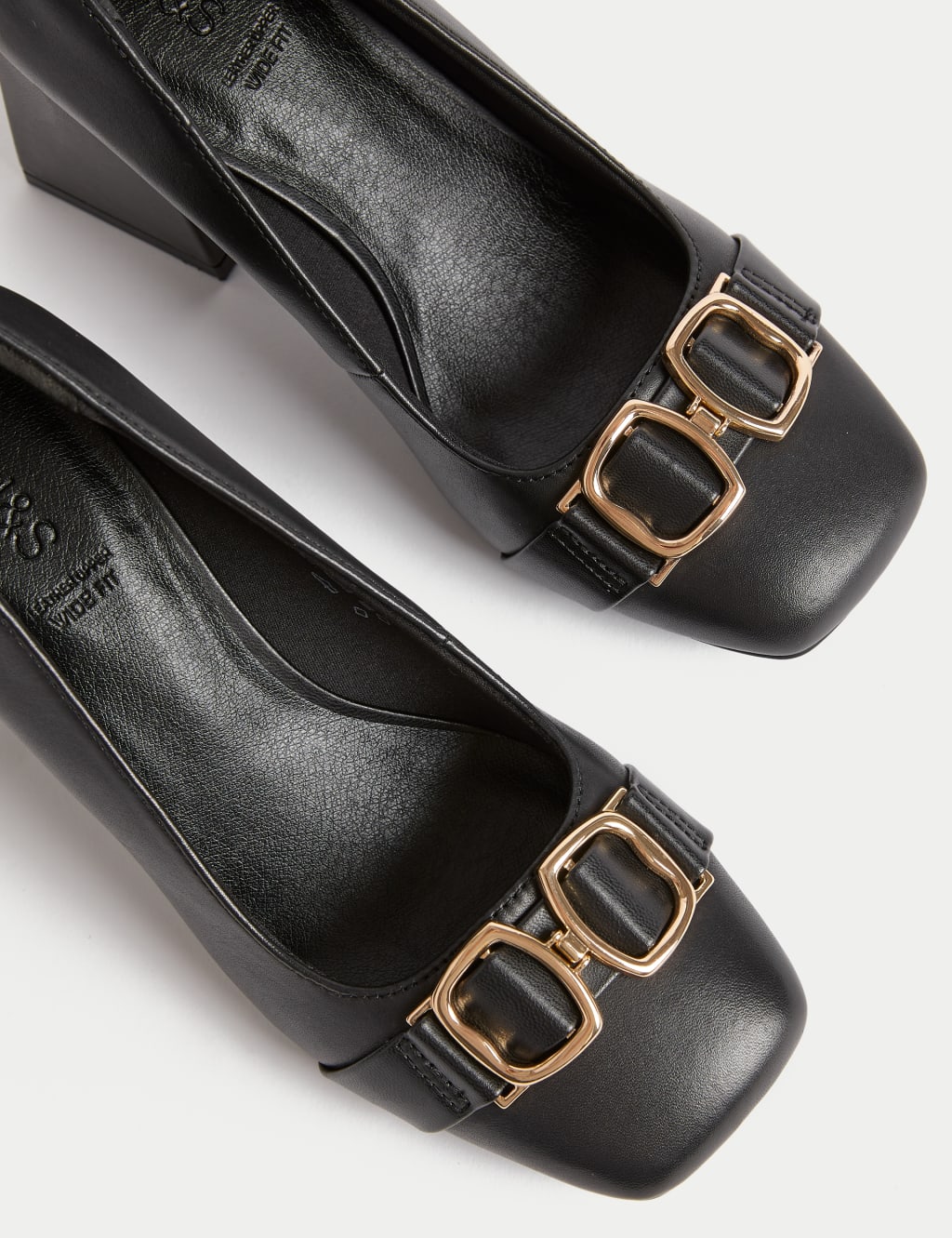 Open toe block heel pumps discount