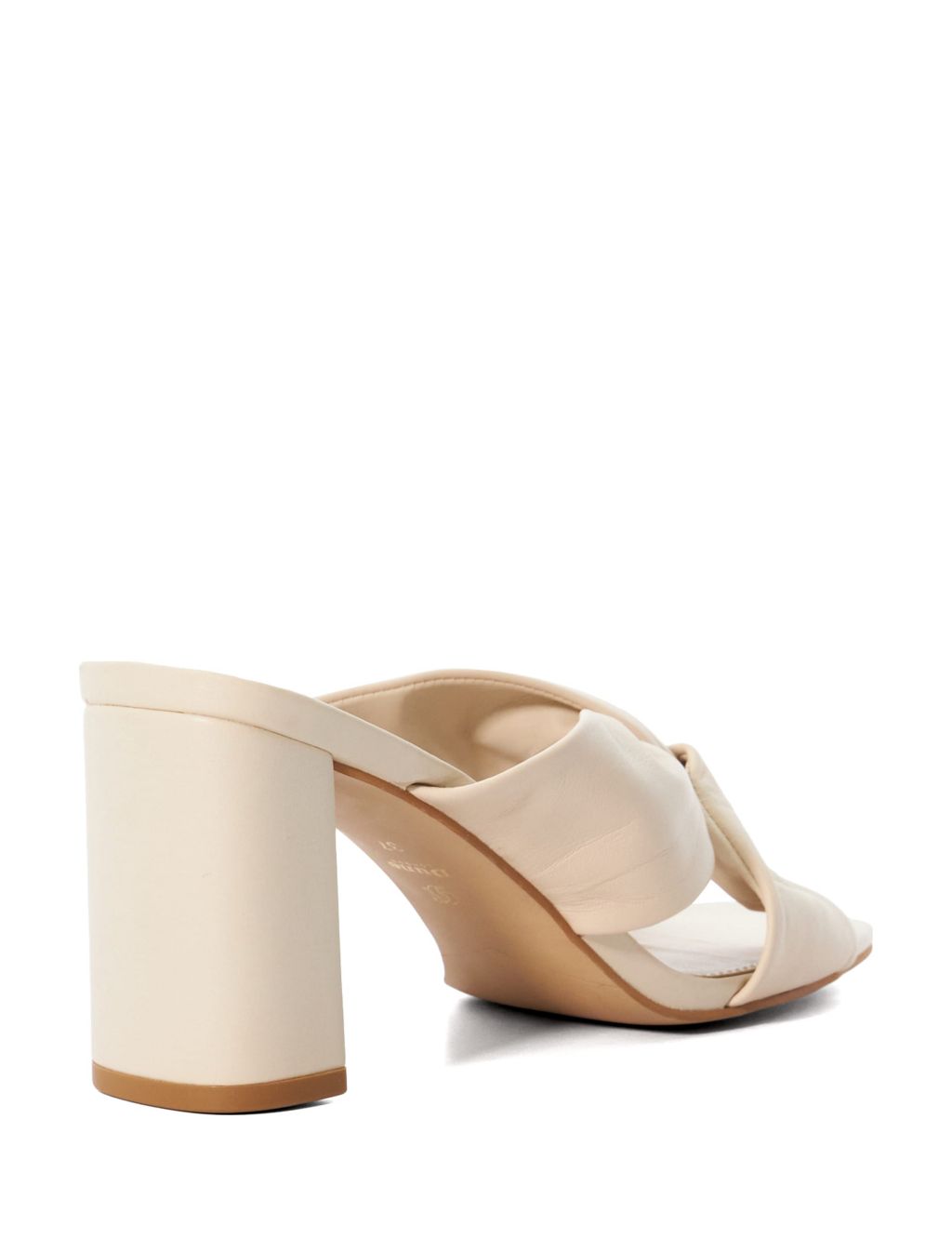 Wide Fit Leather Block Heel Mules 2 of 5