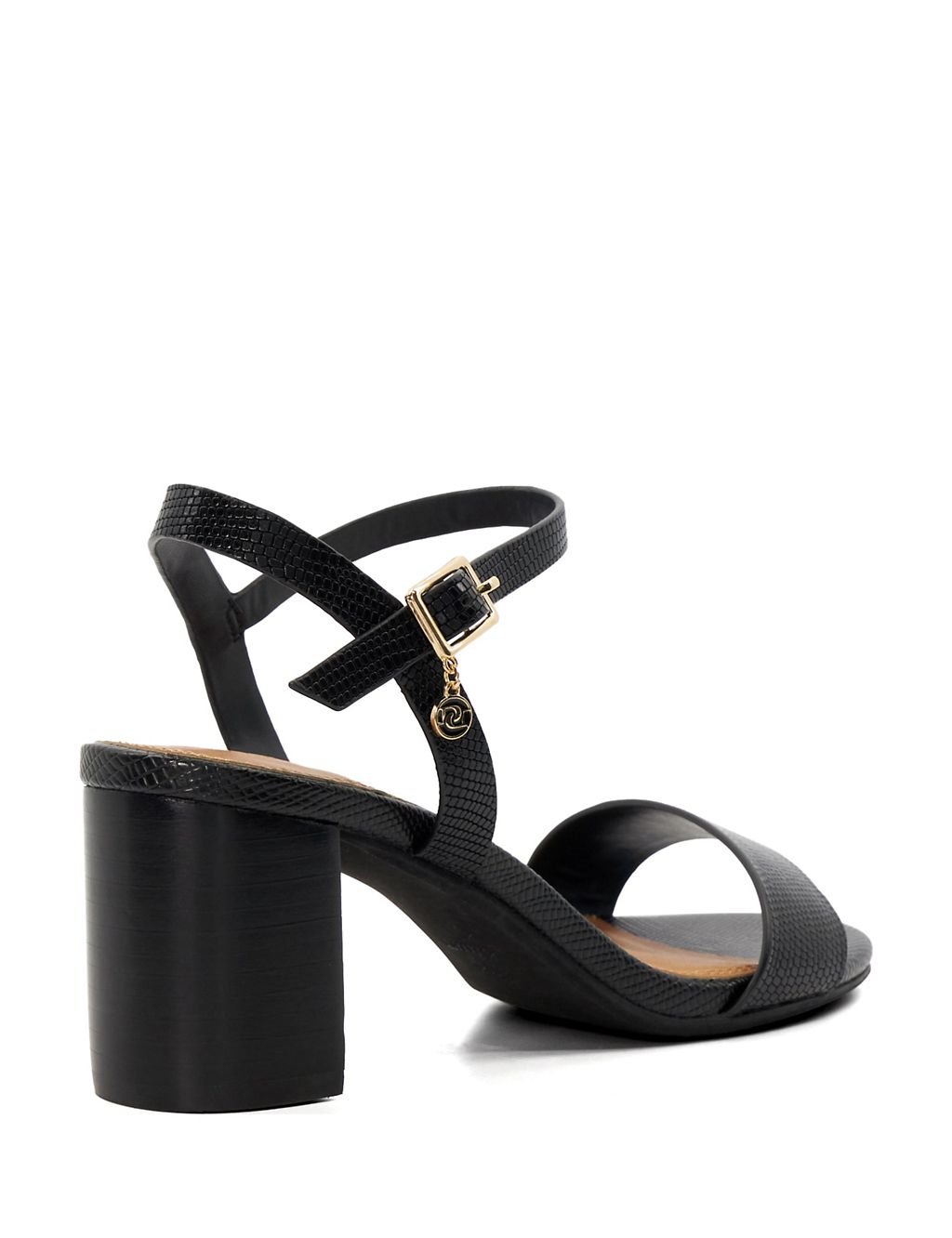 Wide Fit Leather Block Heel Strappy Sandals 2 of 5