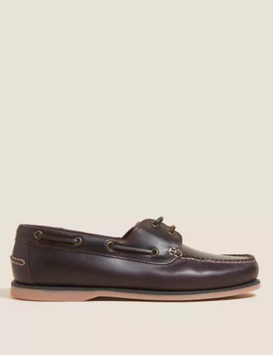 Wide Fit Leather Boat Shoes 5 of 5