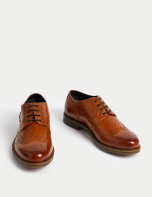 Mens wide 2025 fit brogue boots