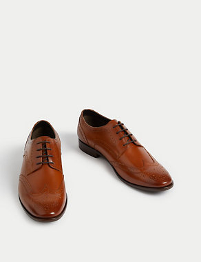 Wide Fit Leather Brogues Image 2 of 4
