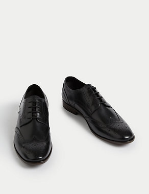 Wide Fit Leather Brogues Image 2 of 4