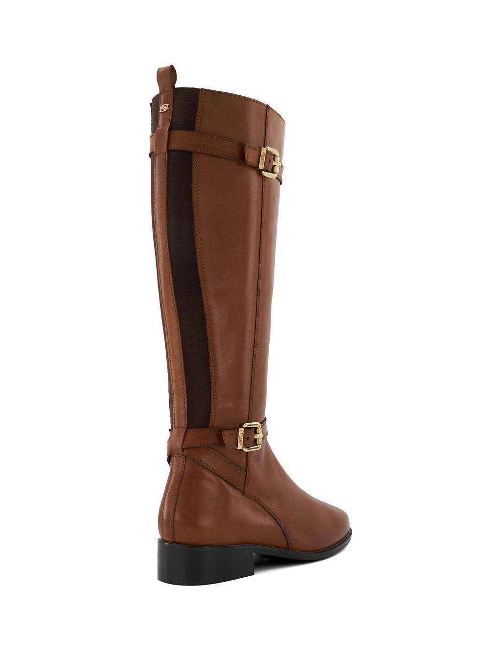 Wide Fit Leather Buckle Knee High Boots 2 of 4