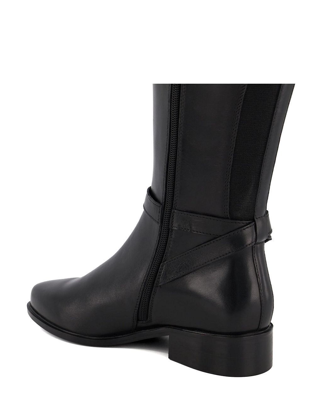 Wide Fit Leather Buckle Knee High Boots 4 of 5