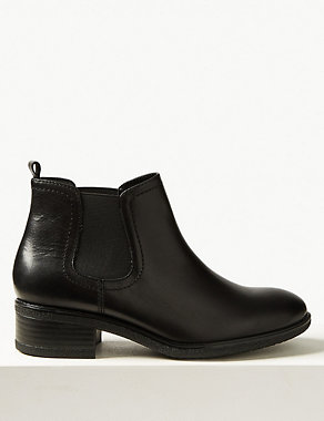 Wide Fit Leather Chelsea Ankle Boots Image 2 of 6