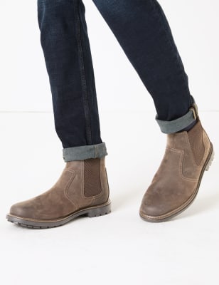 m&s leather chelsea boots