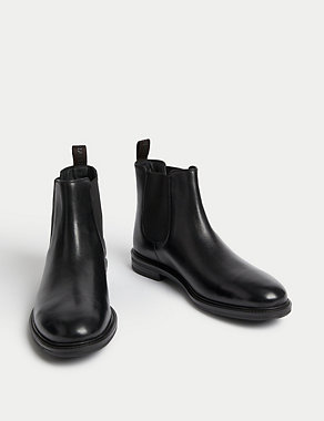 Wide Fit Leather Chelsea Boots Image 2 of 5