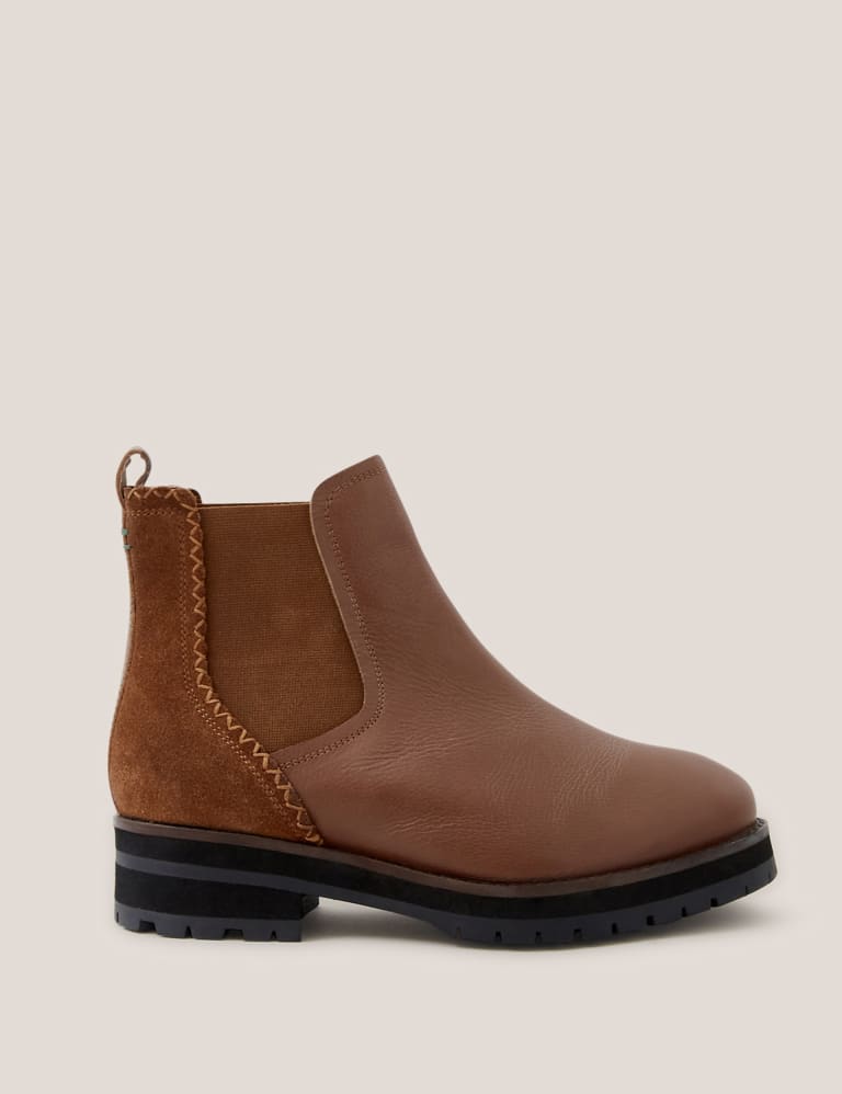 Wide Fit Leather Chelsea Boots White Stuff M S