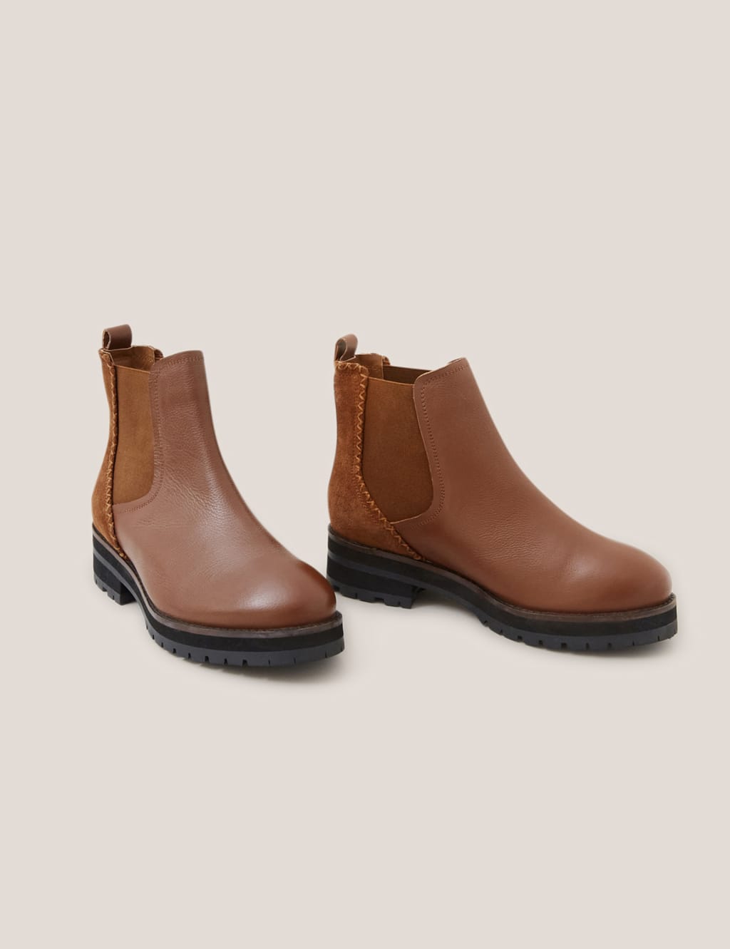 Wide Fit Leather Chelsea Boots White Stuff M S