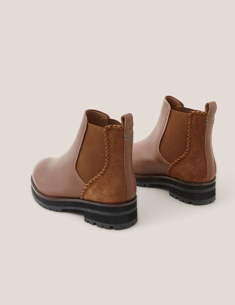 Wide Fit Leather Chelsea Boots