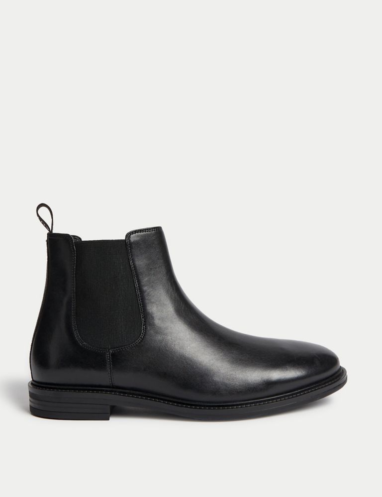 Wide Fit Leather Chelsea Boots 1 of 4