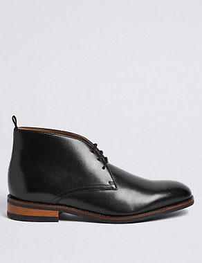 Wide Fit Leather Chukka Boots Image 2 of 6