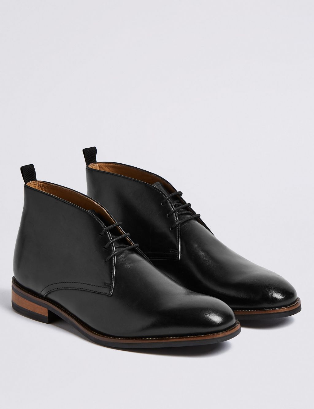 Wide Fit Leather Chukka Boots | M&S Collection | M&S
