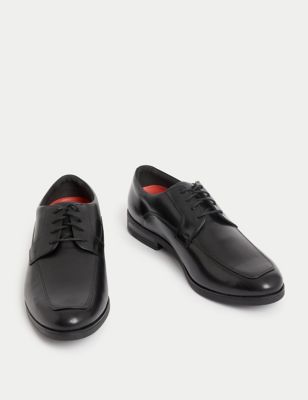 Wide Fit Leather Derby Shoes Image 2 of 4