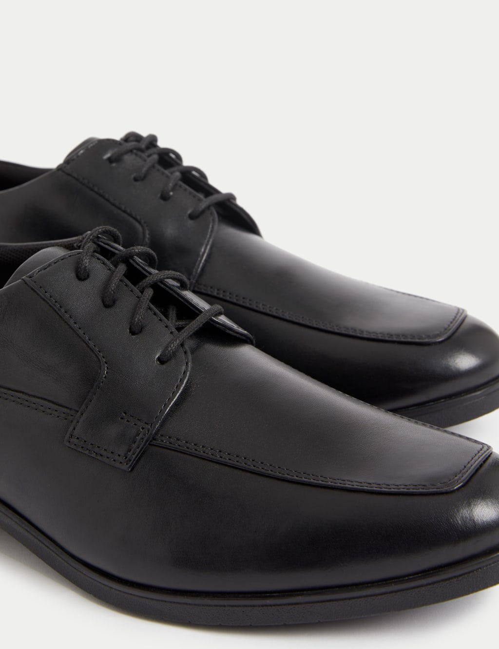 Wide Fit Leather Derby Shoes M&S Collection M&S