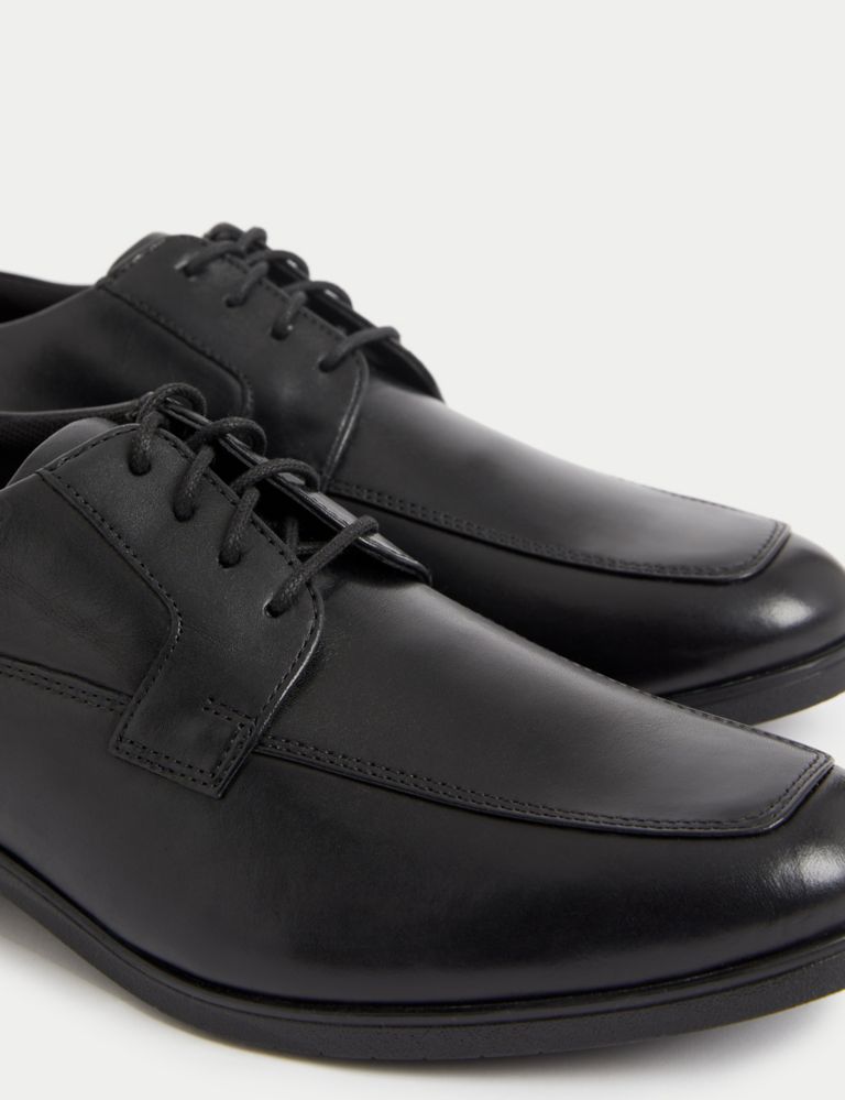 Wide Fit Leather Derby Shoes 3 of 4