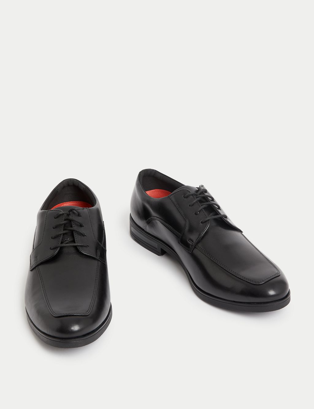Wide Fit Leather Derby Shoes 1 of 4