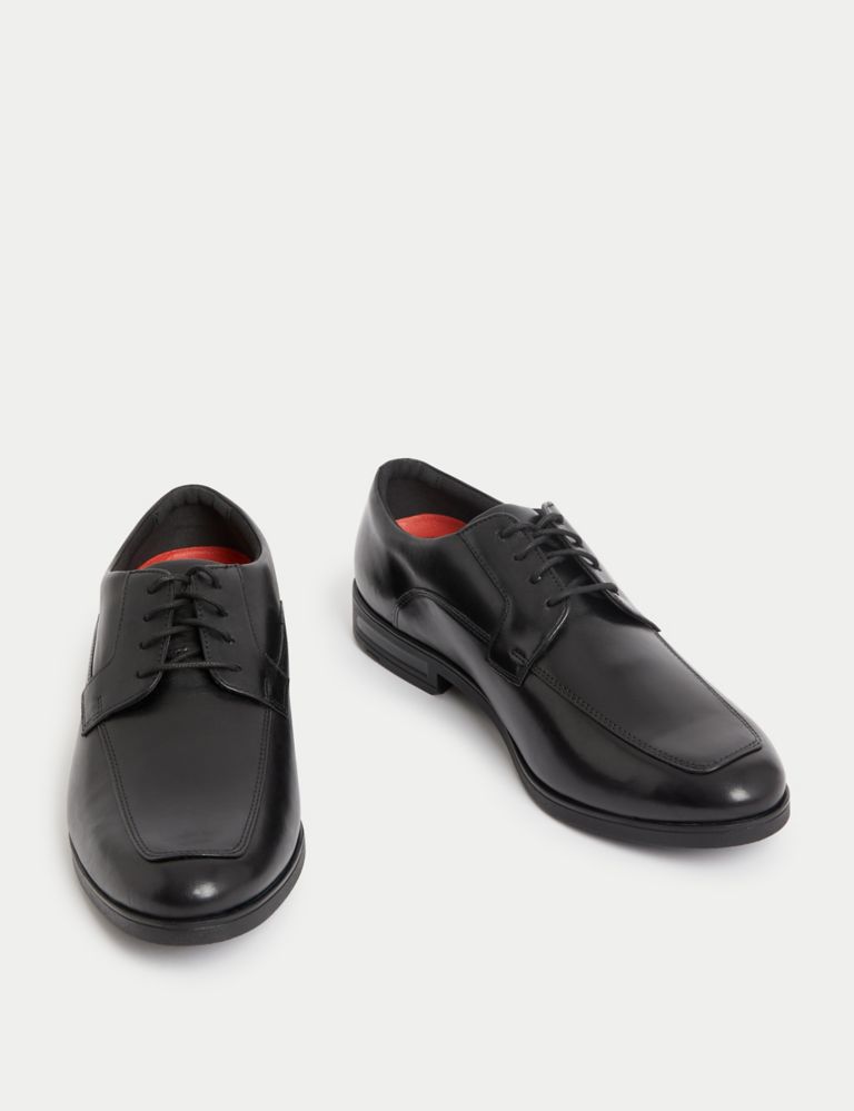 Wide Fit Leather Derby Shoes 2 of 4