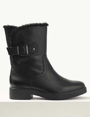 Fur cuffed outlet ankle boots