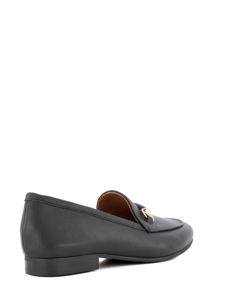 Wide Fit Leather Flat Loafers 4 of 5