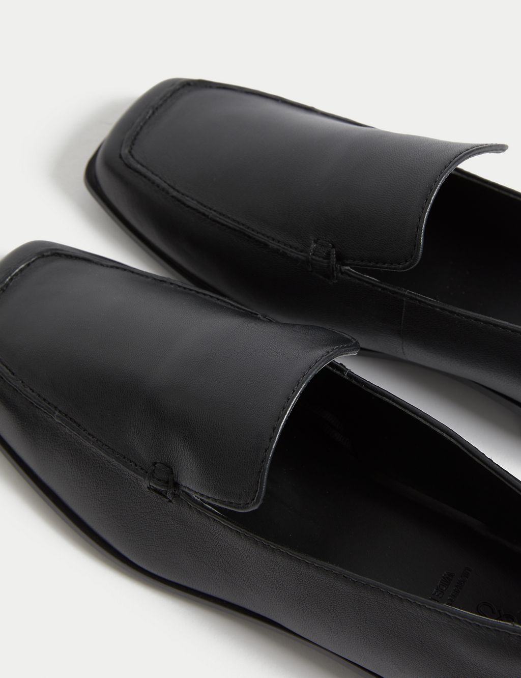 Wide Fit Leather Flat Loafers 2 of 3
