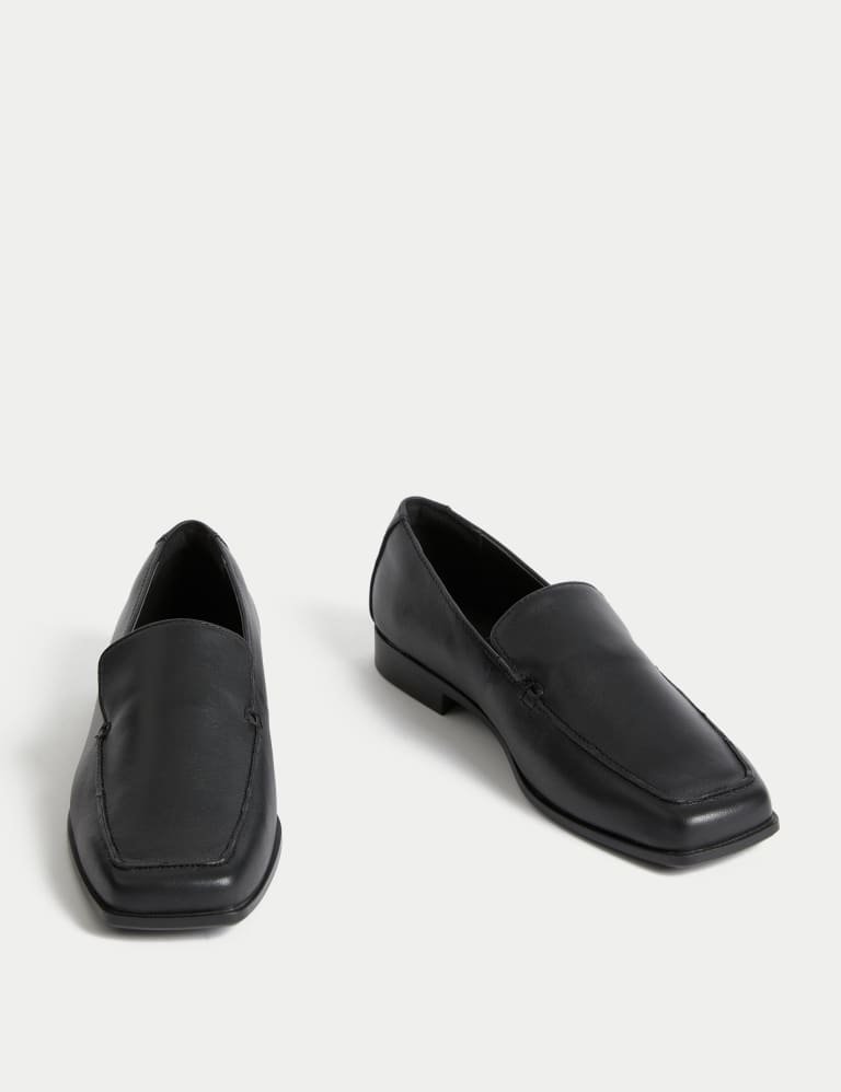 Wide Fit Leather Flat Loafers 2 of 3