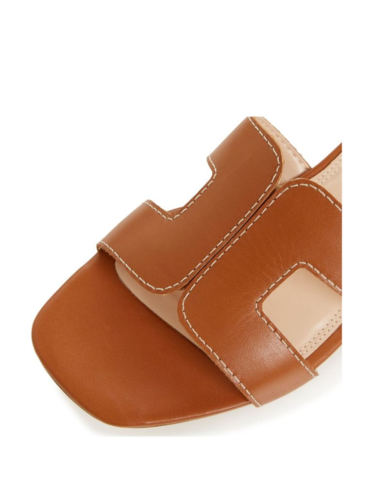 Wide Fit Leather Flat Sliders 5 of 6