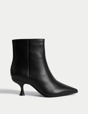 Wide width kitten heel on sale boots