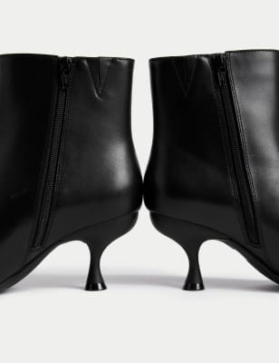 Black kitten heel ankle boots uk sale