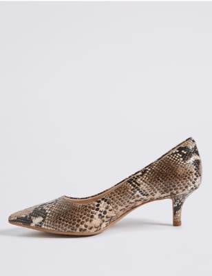 Kitten heel snakeskin shoes sales