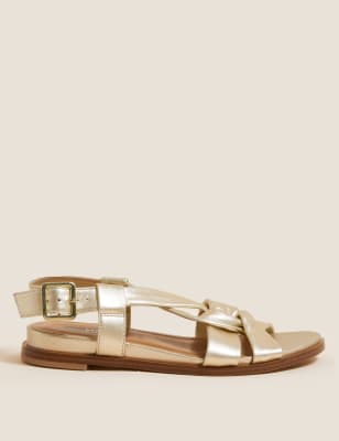 M and best sale s gold sandals