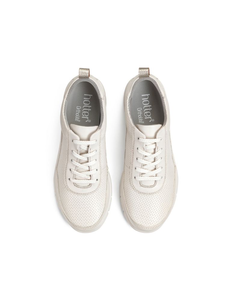 Wide Fit Leather Lace Up Trainers | Hotter | M&S