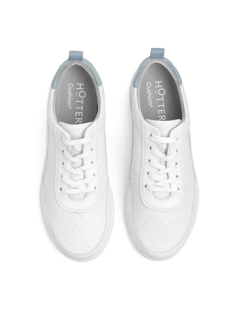 Wide Fit Leather Lace Up Trainers 4 of 4