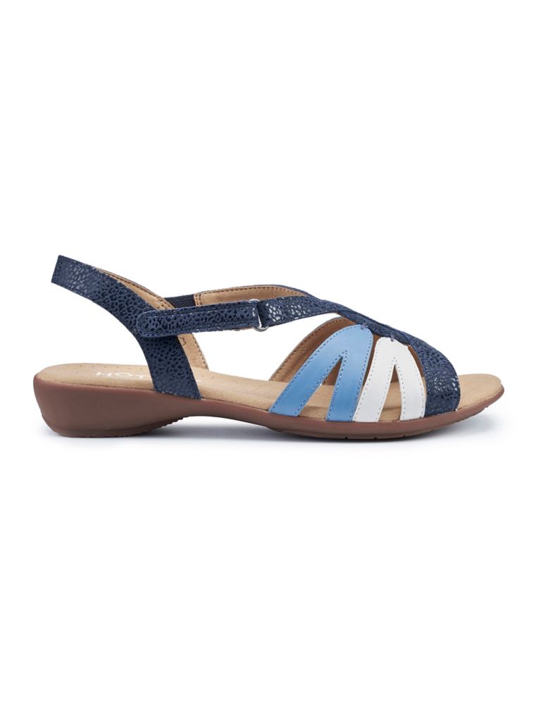 Wide Fit Leather Metallic Slingback Sandals 1 of 4