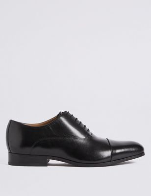 Wide Fit Leather Oxford Shoes | M\u0026S 