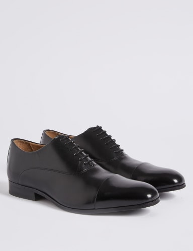 Wide Fit Leather Oxford Shoes 2 of 5
