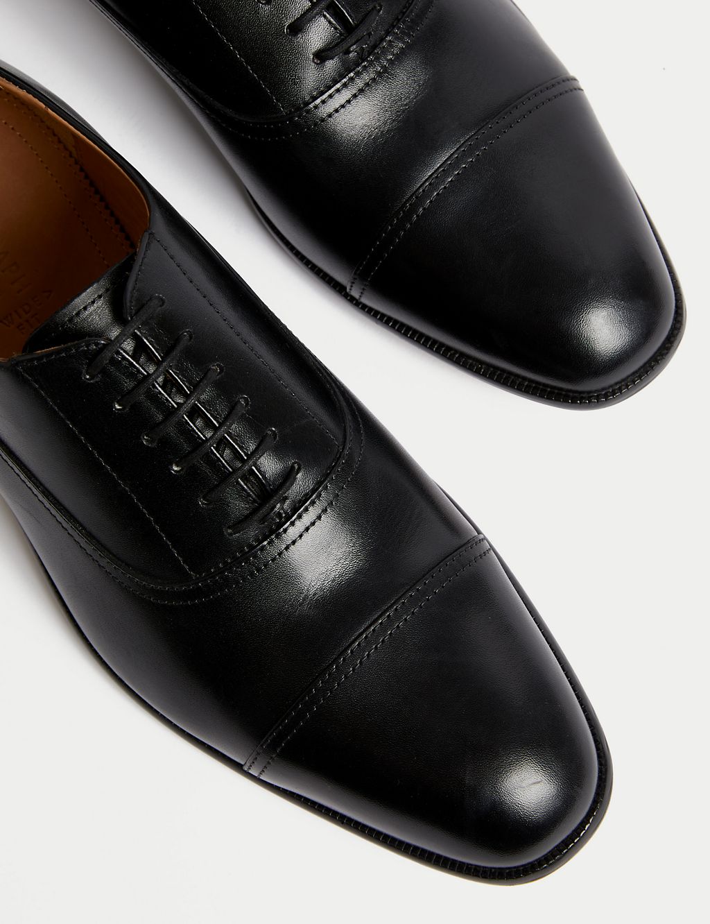 Wide Fit Leather Oxford Shoes 2 of 4