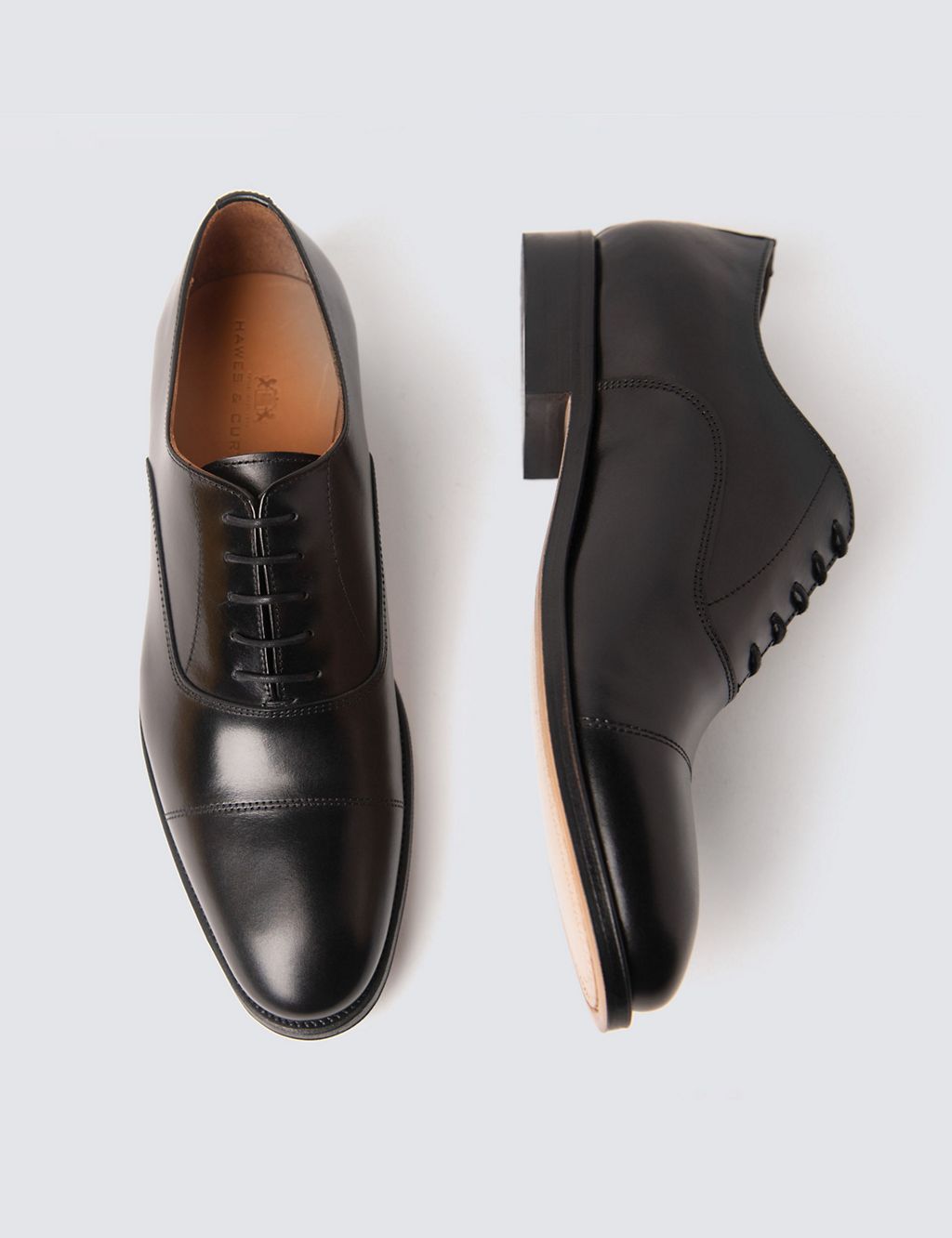 Wide Fit Leather Oxford Shoes 1 of 4