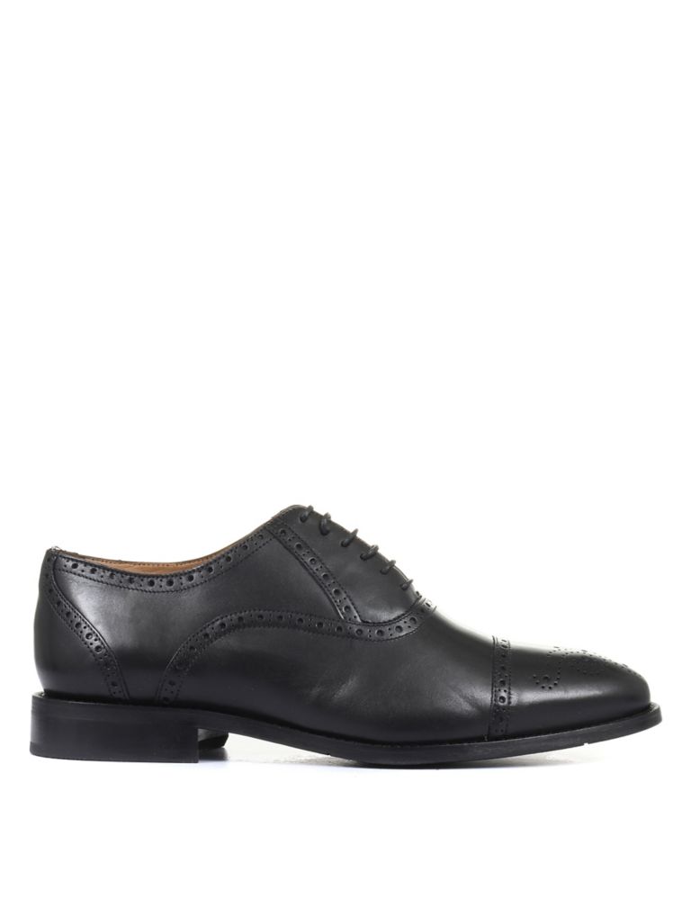 Wide Fit Leather Oxford Shoes 5 of 6