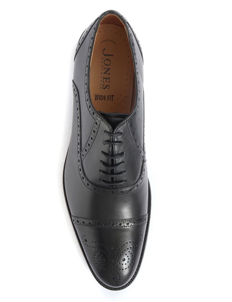 Wide Fit Leather Oxford Shoes 3 of 6
